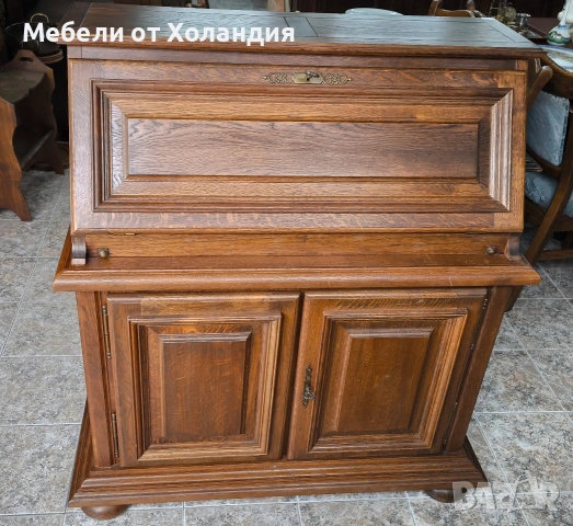 Голям дъбов секретер, снимка 2 - Бюра - 53368503