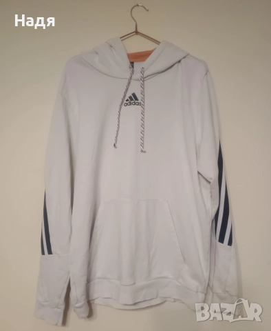 Оригинален Мъжки суичър Adidas Sportswear 3 Stripes Hooded, снимка 2 - Суичъри - 52775748