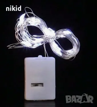  1 метър LED лед светещ кабел с лампички водоустойчив за украса декорация осветление, снимка 3 - Лед осветление - 27963345