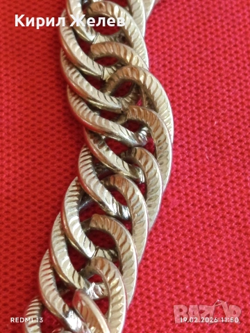 Масивно сребристо колие много красив стилен дизайн 51886, снимка 2 - Колиета, медальони, синджири - 53533704