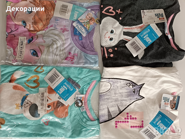 чисто нови детски тениски и блузи за момиче на 6г frozen,pets, снимка 5 - Детски Блузи и туники - 44872687