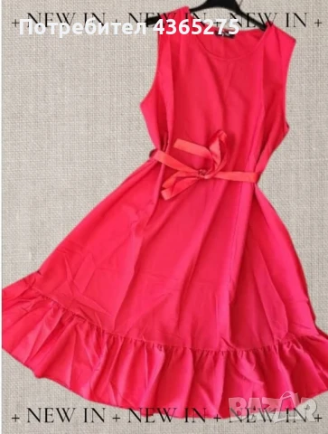 Нов модел летни рокли с коланче 💕S M L XL ☺️Най-ниска цена 🍀дължина до коляното-100см.✅26лв, снимка 4 - Рокли - 50454688