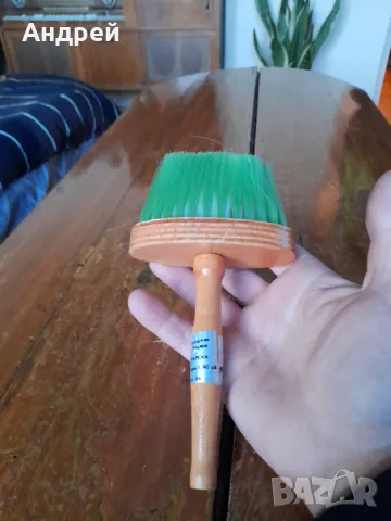 Стара бръснарска,фризьорска четка, снимка 3 - Други ценни предмети - 48619887
