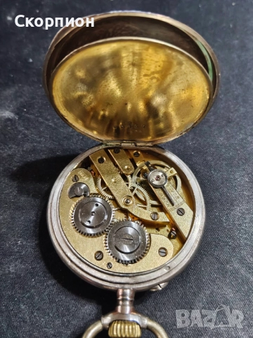 Швейцарски СРЕБЪРЕН джобен часовник 1901г. - 6 РУБИНА -  ПРОМОЦИЯ, снимка 7 - Джобни - 48366017