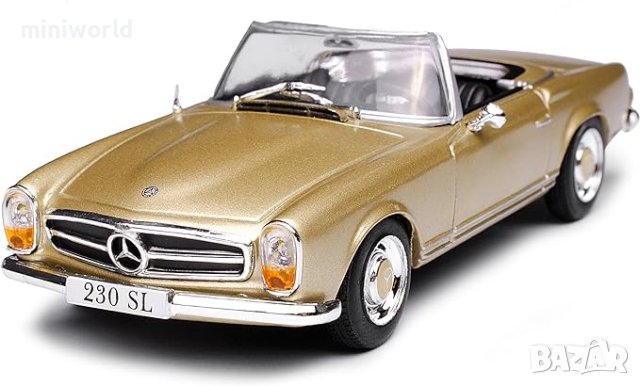 Mercedes-Benz 230 SL pagoda Cabriolet w113 1963 - мащаб 1:43 на Atlas модела е нов PVC дисплей-кейс