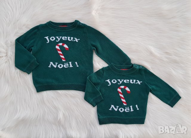 Коледен пуловер 12-18 месеца, снимка 4 - Бебешки блузки - 43452802