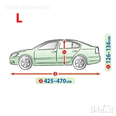 Покривало за кола Automat, Kegel-Mobile, L-size, Сив, За седан, снимка 2 - Аксесоари и консумативи - 51345543