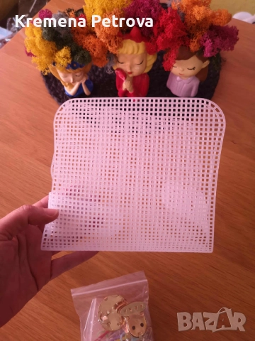 Нов Комплект за плетене на чанти DIY-Пластмасова платнена торбичка, верижка,ключалка,каишка,игли,мар, снимка 3 - Чанти - 52461899