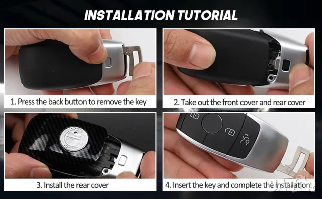 AMG каброново капаче за ключ гръб за Mercedes-Benz AffaTerbach (2016–2021), снимка 5 - Аксесоари и консумативи - 50034594