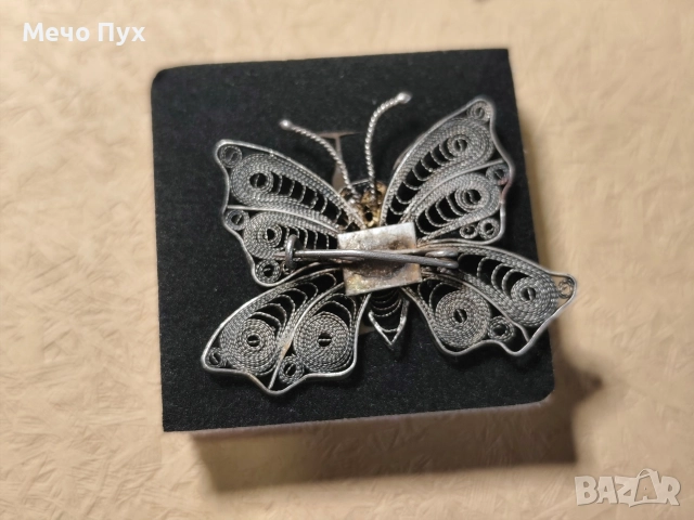 Стара сребърна брошка (17), снимка 3 - Колиета, медальони, синджири - 52713859