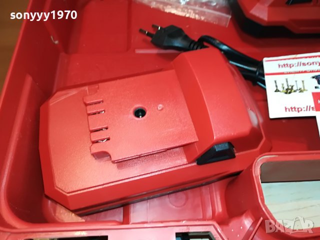 hilti li-ion+charger+battery pack x2 1608221001, снимка 13 - Винтоверти - 37706530