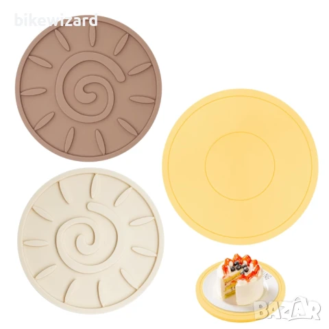 Комплект от 3 силиконови поставки термоустойчиви 16 см, кръгли НОВИ