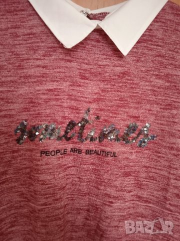 Рокля с яка и пайети , снимка 3 - Рокли - 43549729