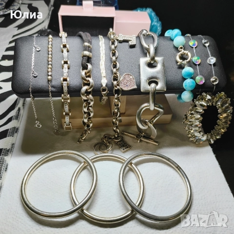 Сребро 925 Лична колекция, снимка 12 - Гривни - 52207777