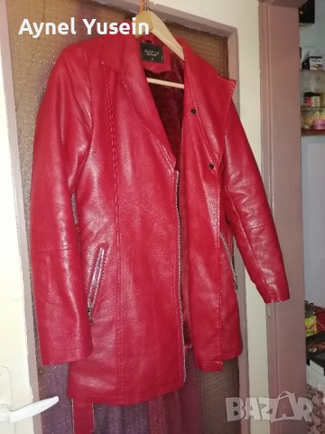 Червено кожено яке, снимка 1