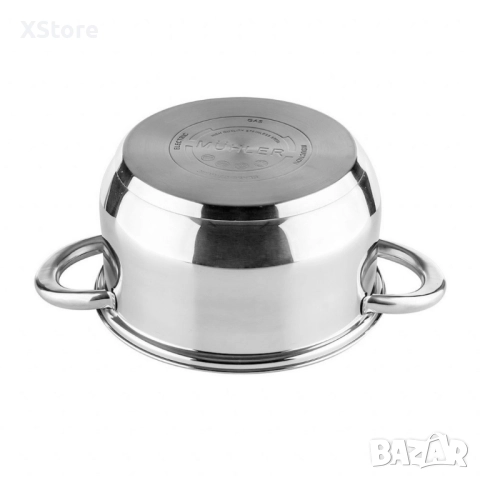 Комплект съдове за готвене Muhler от 12 части, неръждаема стомана, снимка 10 - Съдове за готвене - 52507456