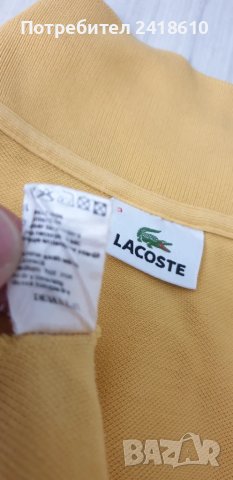 Lacoste Pique Cotton Mens Size 3 - S - ОРИГИНАЛНА Тениска!, снимка 9 - Тениски - 50697627