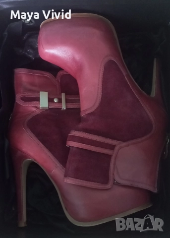 Дизайнерски боти с висок ток, снимка 3 - Дамски боти - 52948372