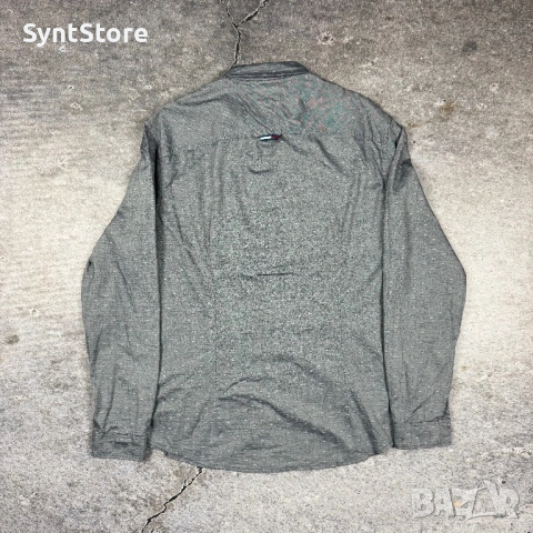 Спортно-елегантна риза Tommy Jeans / Томи Хилфигер - XL - Памук - Сив десен, снимка 2 - Ризи - 53374203