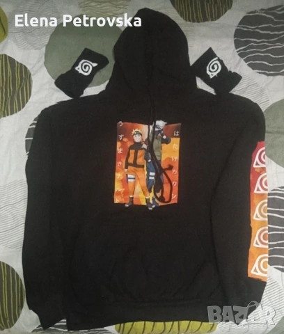 Naruto худи и ръкавици без пръсти хs