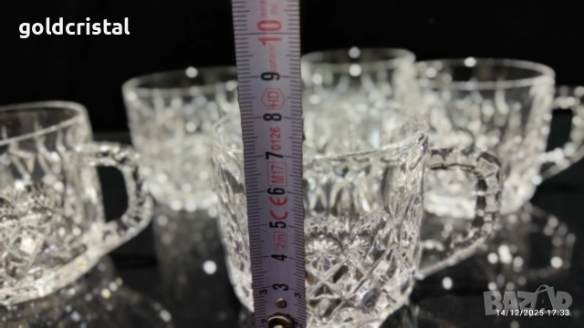 кристални чаши за чай кафе, снимка 4 - Антикварни и старинни предмети - 32731709