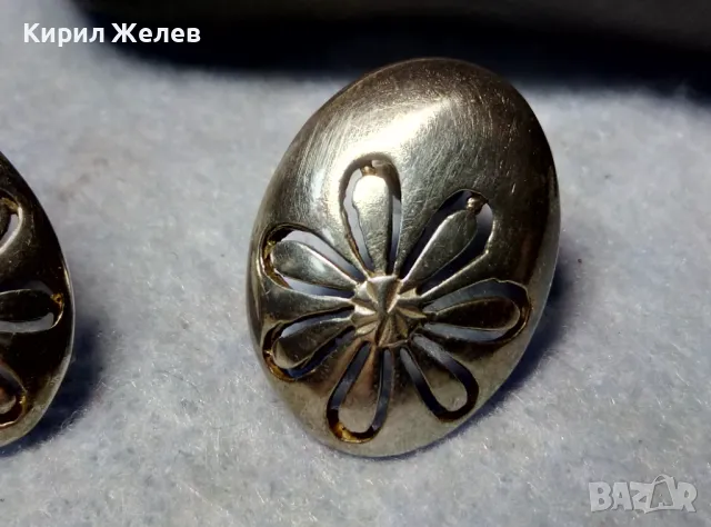 ЧУДЕСНИ АЖУРНИ ФЛОРАЛНИ СРЕБЪРНИ ОБЕЦИ ОКСИДИРАНО СРЕБРО 925 ХУДОЖЕСТВЕНА БИЖУТЕРСКА ИЗРАБОТКА 33982, снимка 2 - Обеци - 50056483