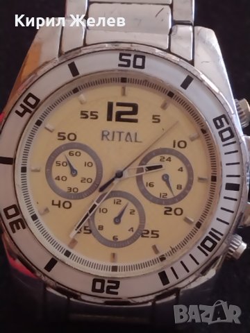 Модерен межки часовник RITAL WATER RESISTANT работи много красив стилен дизайн 42782, снимка 2 - Мъжки - 43741838