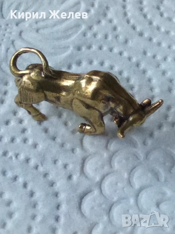 Малка бронзова фигурка на бик 47748, снимка 6 - Антикварни и старинни предмети - 52730209