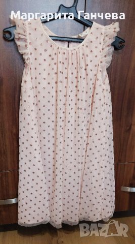 Нежна рокля в розово, снимка 1 - Детски рокли и поли - 40331649