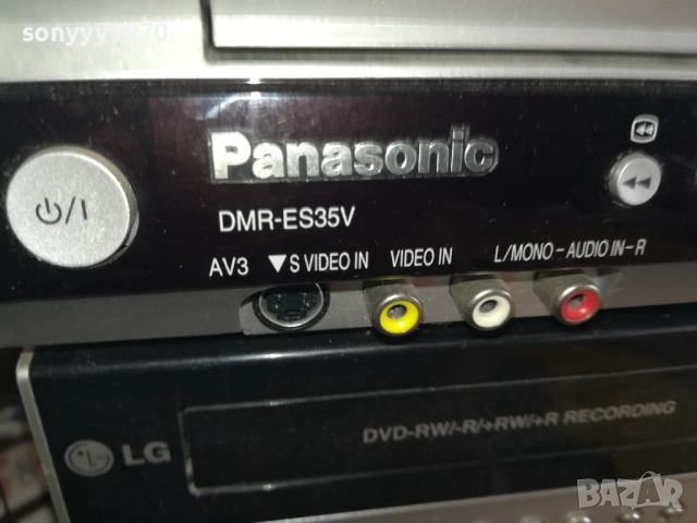 PANASONIC DMR=ES35V-VHS//DVD ВНОС SWISS 0909251447, снимка 2 - Плейъри, домашно кино, прожектори - 51653994