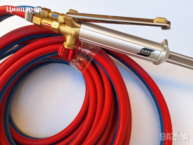 Резак ESAB 700мм,маркуч 10м.двоен,вентили пропан и кислород,дюза,клапани предпазни, снимка 4 - Други машини и части - 43379598