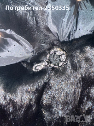 Палто от цяла норка с яка от лисица 