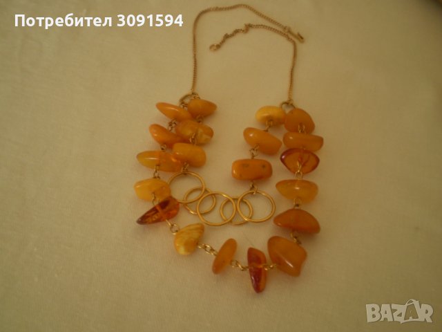 ссср колие от кехлибар със позлатa, снимка 10 - Антикварни и старинни предмети - 36964046