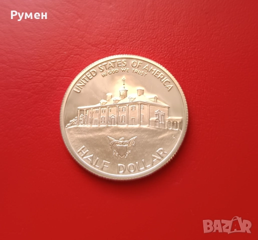 Half Dollar USA-1982-S-UNC.Сребро!, снимка 4 - Нумизматика и бонистика - 40548176