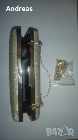 златен блясък малка чанта, снимка 2 - Чанти - 52509222