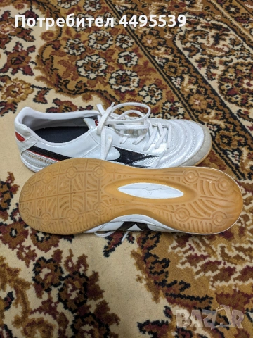 MIZUNO Morelia IN Futsal Q1GA170009 К-leather 43 номер, снимка 2 - Спортни обувки - 53273277