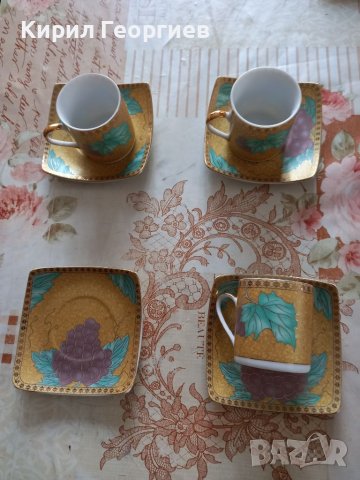 Красив Японски порцеланов сервиз за кафе , снимка 2 - Сервизи - 39122678