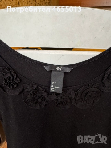 ПОДАРЯВАМ Дамска черна туника H&m, снимка 2 - Туники - 52461401
