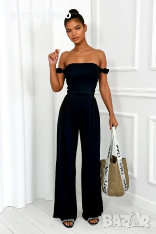 Дамски комплект от топ и панталон от вискоза Sicilia, 4цвята , снимка 6 - Комплекти - 51056949