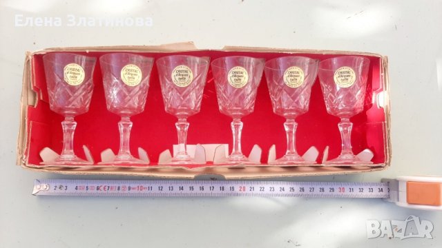 Кристални чаши за ракия, снимка 1 - Сервизи - 43482119