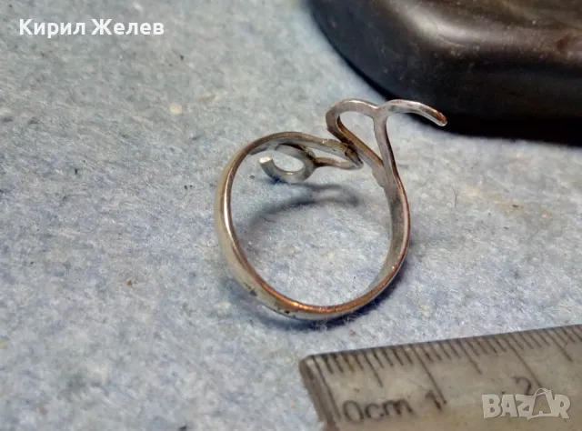 ФИН АЖУРНО РЪЧНО ИЗРАБОТЕН СРЕБЪРЕН ПРЪСТЕН СРЕБРО 925 ФЕШЪН АРТ МОДЕЛ БИЖУ 40921, снимка 6 - Пръстени - 48986973