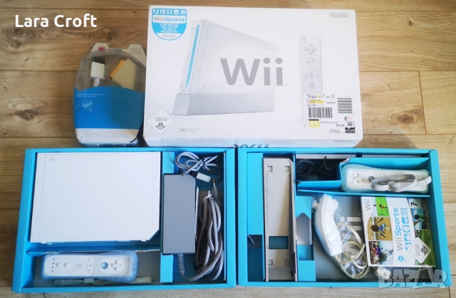 Nintendo Wii пълен комплект с кутия два контролера и игра , снимка 2 - Nintendo конзоли - 52802529
