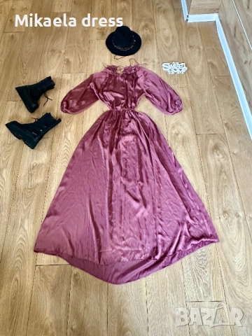 Чисто нова дълга рокля от Zara, идеална за специални поводи и ежедневието. Елегантен модел с перфект, снимка 4 - Рокли - 52371752