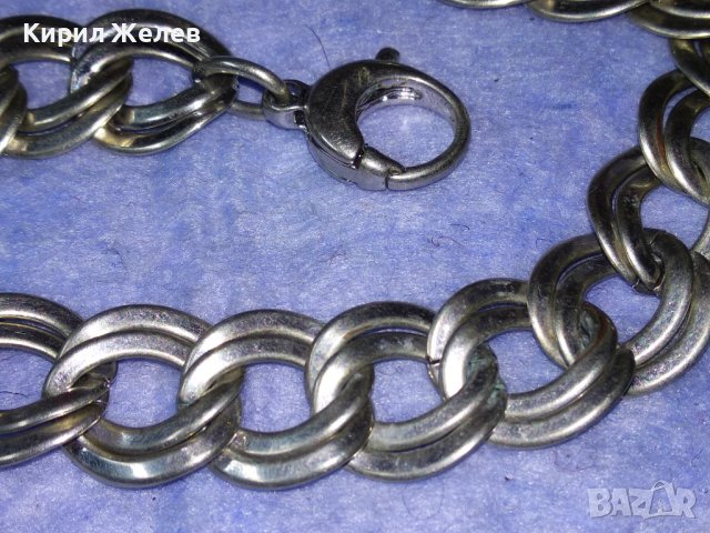 СТАРА ПОСРЕБРЕНА МЕДНА ГРИВНА РЯДКА ЗДРАВА РЕТРО ПЛЕТКА РЪЧНА МАЙСТОРСКА ИЗРАБОТКА 37905, снимка 9 - Антикварни и старинни предмети - 40690078