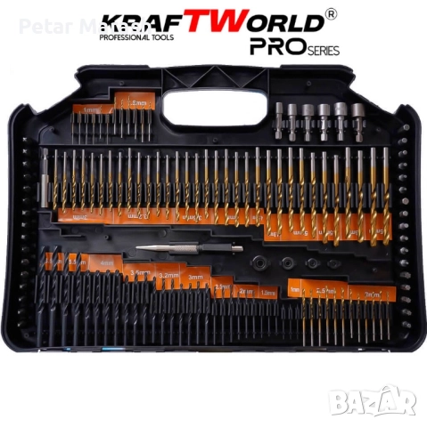 Комплект битове и свредла kraftworld – 246 части в куфар | HSS + дърво + зидария, снимка 8 - Други инструменти - 52303719