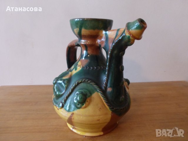Керамична стомна крондир павур Троянска керамика, снимка 3 - Антикварни и старинни предмети - 43011252