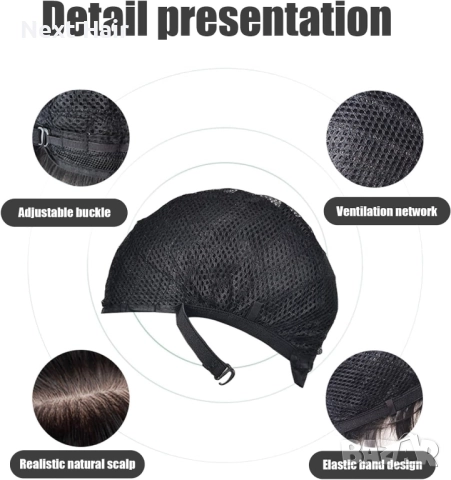 65 см черна аниме перука с две плитки и бретон, снимка 7 - Аксесоари за коса - 52049423