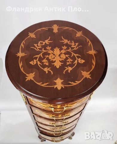 Висок седмичен комод " Луи XV" - кръг , снимка 5 - Скринове - 36354944