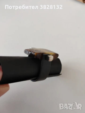 пръстен с кехлибар, снимка 5 - Пръстени - 50971390