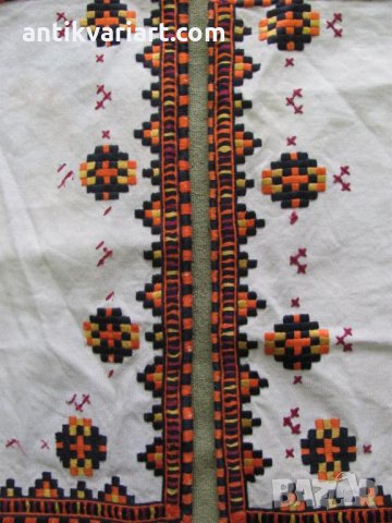 19 век Ръчно Бродирани Комплект Столовки и Пано за стена, снимка 9 - Антикварни и старинни предмети - 27399336